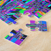 Abstracte Rock Pile Pattern Colorful Oversize Legpuzzel (Zijkant)