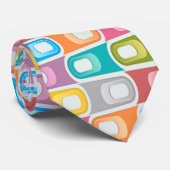 abstracte rockabiliseerbare stropdas retro Blue re (Opgerold)