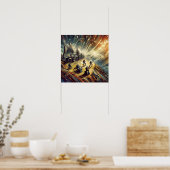 Abstracte rockband poster (Keuken)