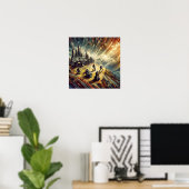Abstracte rockband poster (Thuiskantoor)