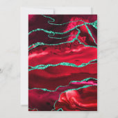 Abstracte rode agaat Waterverf bevestiging Kaart (Achterkant)