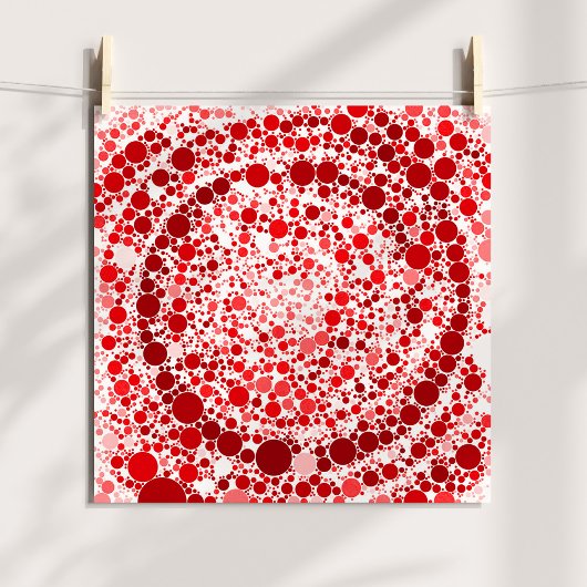 Abstracte Rode Bellen Digitale Spiraal Poster