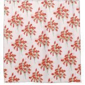 Abstracte rode bessen botanisch douchegordijn (Voorkant)