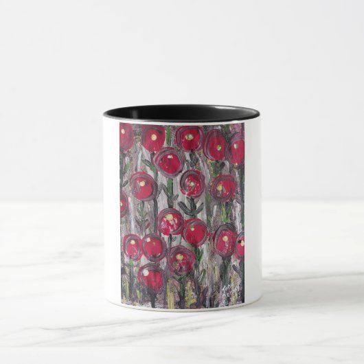 Abstracte rode bessen mok (Midden)