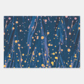 ABSTRACTE RODE BLAUWE MARBLED PAPIER, GOUDE SPLASH INPAKPAPIER VEL (Voorkant 2)