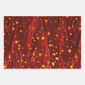 ABSTRACTE RODE BLAUWE MARBLED PAPIER, GOUDE SPLASH INPAKPAPIER VEL (Voorkant)