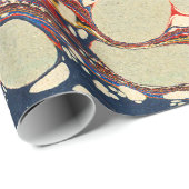 ABSTRACTE RODE BLAUWE VRIENDEN, WITTE CIRCLS CADEAUPAPIER (Rol Hoek)