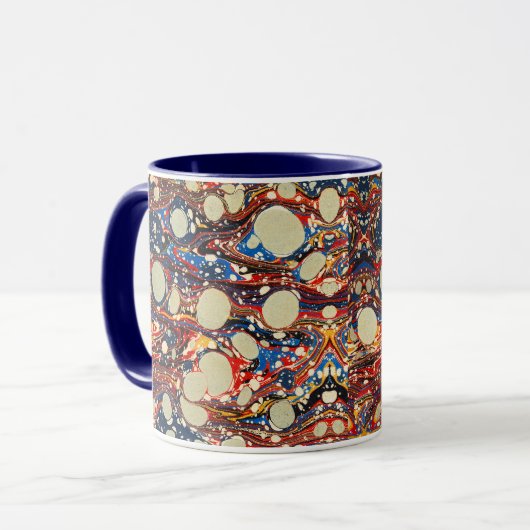 ABSTRACTE RODE BLAUWE VRIENDEN, WITTE CIRCLS MOK (Voorkant links)