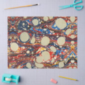 ABSTRACTE RODE BLAUWE VRIENDEN, WITTE CIRCLS TISSUEPAPIER (Craft)