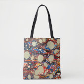 ABSTRACTE RODE BLAUWE VRIENDEN, WITTE CIRCLS TOTE BAG (Voorkant)