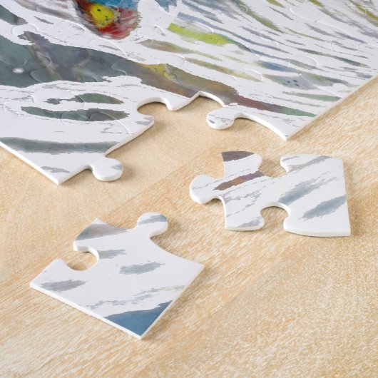 Abstracte rode bloedcellen Medische cadeaus Legpuzzel (Zijkant)