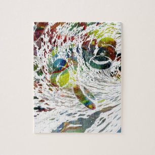 Abstracte rode bloedcellen Medische cadeaus Legpuzzel