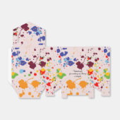 Abstracte rode bloedplaatjes voor afspelen Verjaar Bedankdoosjes (Uitgevouwen)