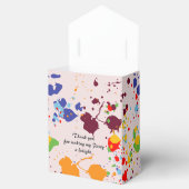 Abstracte rode bloedplaatjes voor afspelen Verjaar Bedankdoosjes (Geopend)