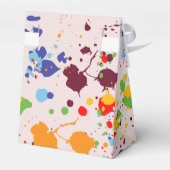 Abstracte rode bloedplaatjes voor afspelen Verjaar Bedankdoosjes (Achterkant)