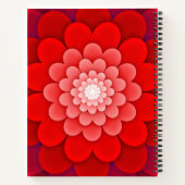 Abstracte rode bloem-58566 notitieboek (Achterkant)