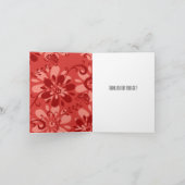 Abstracte rode bloemen dank u bedankkaart (Binnen)