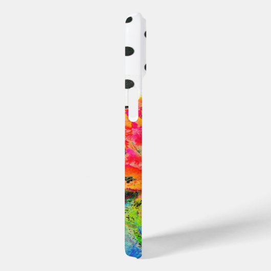 Abstracte rode bloemige rode klaproos Polkadots Case-Mate iPhone Case (Achterkant / Rechts)