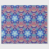 ABSTRACTE RODE BLUE STAR CADEAUPAPIER (Vlak)