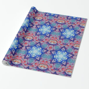 ABSTRACTE RODE BLUE STAR CADEAUPAPIER