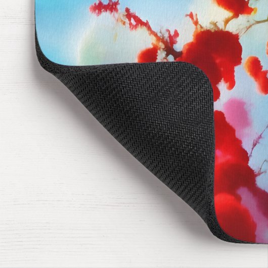 Abstracte rode bomen muismat (Hoek)