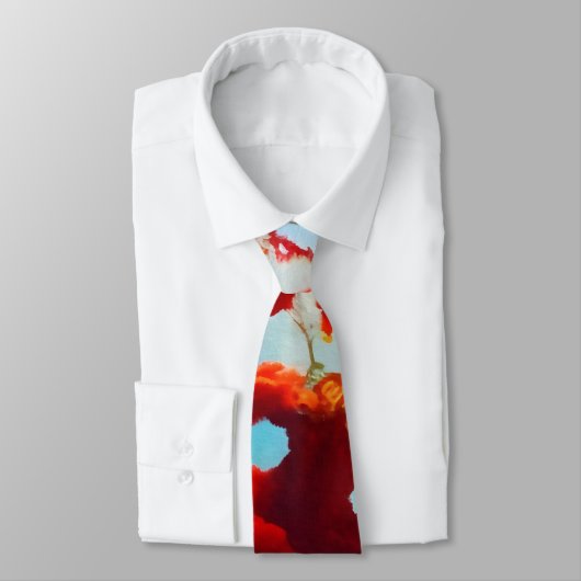 Abstracte rode bomen stropdas (Gebonden)