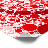 Abstracte rode bubbels digitale spiraal poster (Hoek)