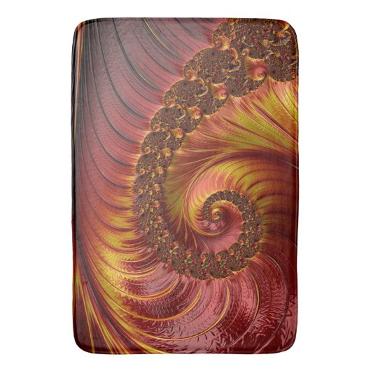 Abstracte rode doornhaai badmat (Voorkant Verticaal)