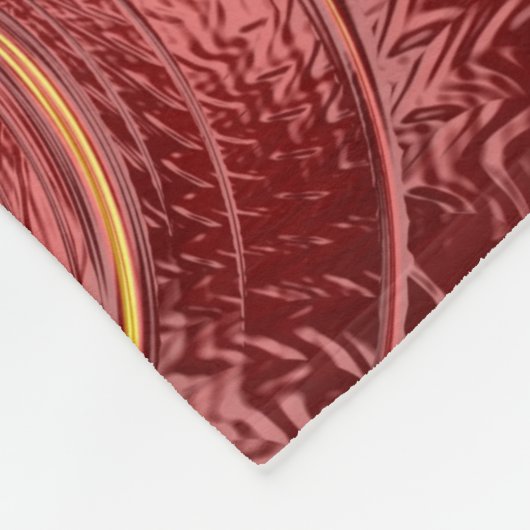 Abstracte rode doornhaai fleece deken (Hoek)