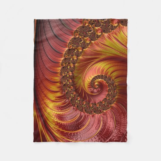 Abstracte rode doornhaai fleece deken (Voorkant)