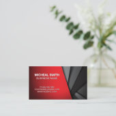 Abstracte rode en donkere koolstofvezelpanelen visitekaartje (Staand voorkant)