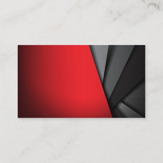 Abstracte rode en donkere koolstofvezelpanelen visitekaartje (Achterkant)
