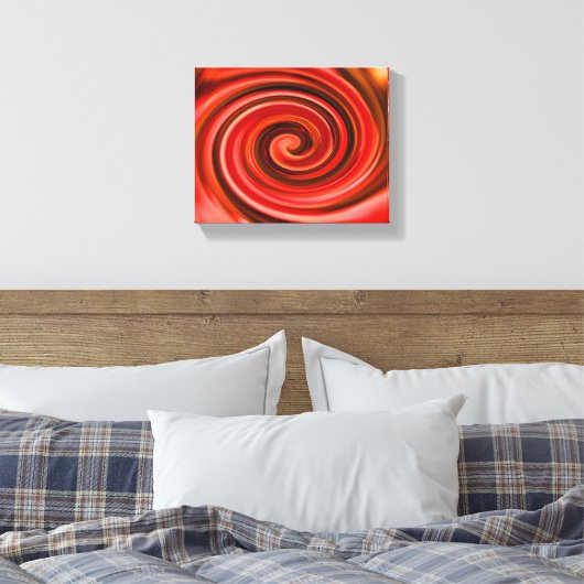 Abstracte rode en gele zwembroeken canvas afdruk (Insitu (Slaapkamer))