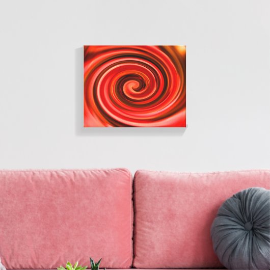 Abstracte rode en gele zwembroeken canvas afdruk (Insitu (Woonkamer))