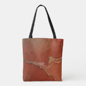 Abstracte rode en goudalcoholinkt Vloeibare kunst Tote Bag (Achterkant)