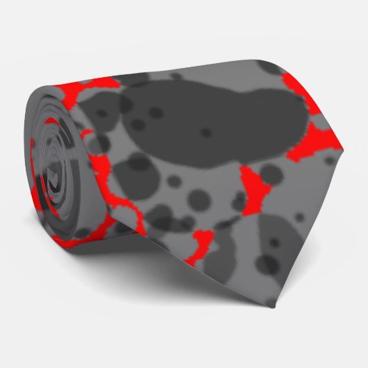 Abstracte rode en grijze Stropdas (Opgerold)