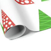 Abstracte rode en groene bomen cadeaupapier (Rol Hoek)