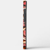 Abstracte rode en koraalvlekken met een houtachtig Case-Mate iPhone case (Achterkant / Links)