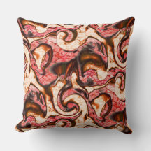 Abstracte rode en koraalvlekken met een houtachtig