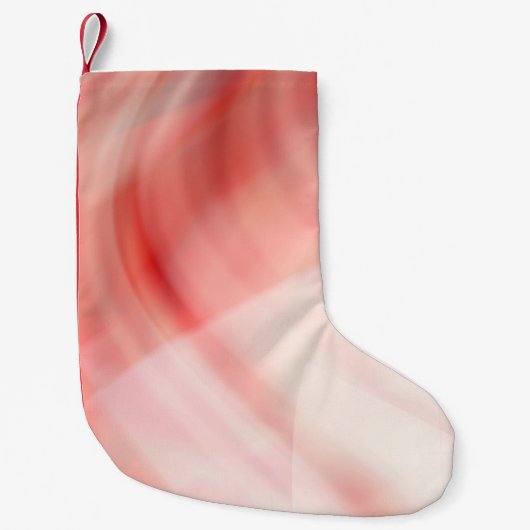abstracte rode en roze achtergrond met witte ringe kleine kerstsok (Voorkant)