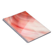 abstracte rode en roze achtergrond met witte ringe notitieboek (Rechterzijde)