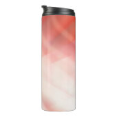 abstracte rode en roze achtergrond met witte ringe thermosbeker (Geroteerd rechts)