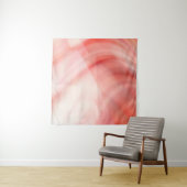 abstracte rode en roze achtergrond met witte ringe wandkleed (In Situ (horizontaal))