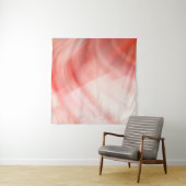 abstracte rode en roze achtergrond met witte ringe wandkleed (In situ)