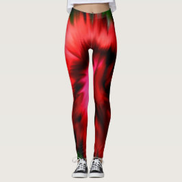 Abstracte rode en roze schaduwen leggings