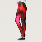 Abstracte rode en roze schaduwen leggings (Links)