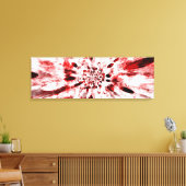 Abstracte rode en witte bloem canvas afdruk (Insitu (Woonkamer))