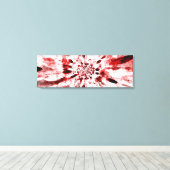 Abstracte rode en witte bloem canvas afdruk (Insitu (Houten vloer))