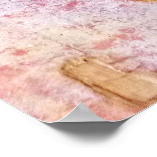 Abstracte rode en witte grungy-verf poster (Hoek)