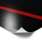 Abstracte rode en witte lijnen op zwarte achtergro foto afdruk (Hoek)